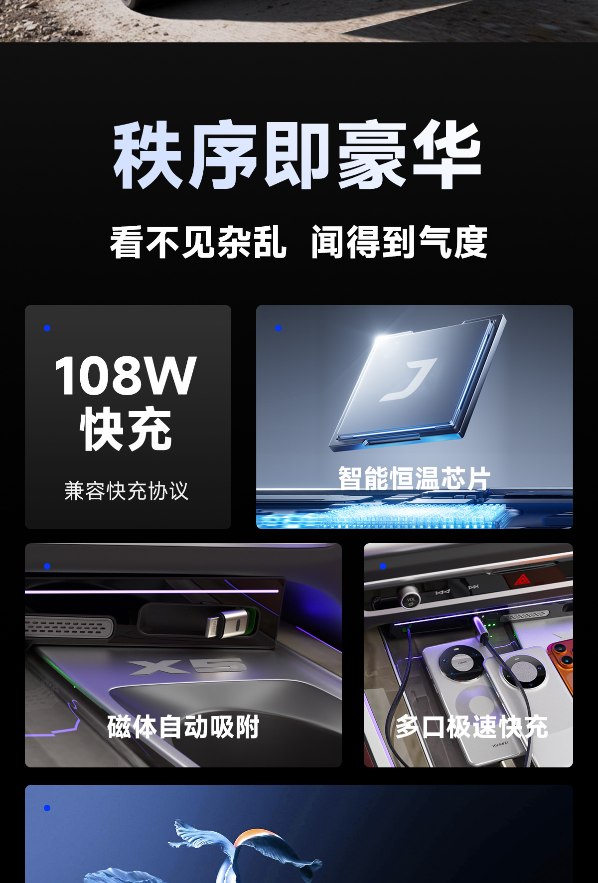 22-26 Models Bmw X5 Dedicated Ultra-Fast Charging Cigarette Lighter Adapter Car Charger Expansion Dock Car Charger