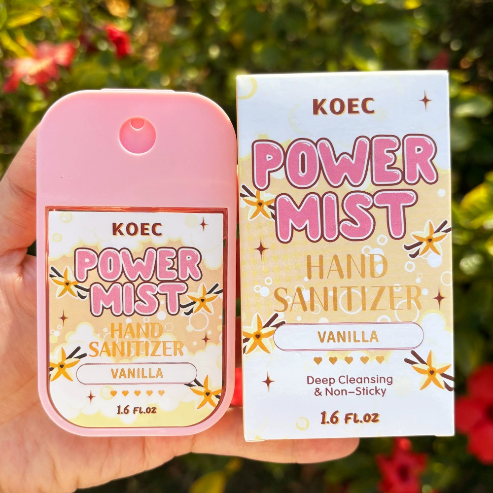 Антисептик для рук KOEC power mist, увлажняющая формула, 45 мл (клубника, алоэ, ваниль, лаванда)