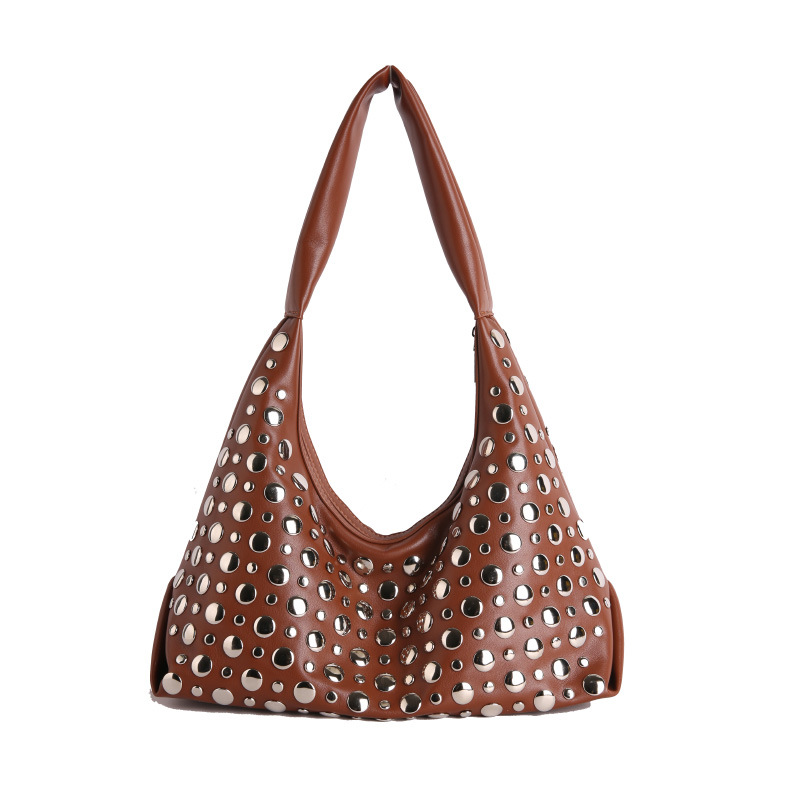 Bolso de mujer venta caliente nuevo nicho coreano Zhong remaches de gran capacidad bolso de alta calidad bolso de brazo de hombro universal