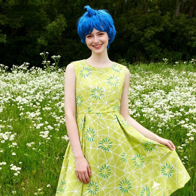 Inside Out 2 Happy Emotion Lele Anime Cosplay Wig Blue Style Cos Wig Inside Out 2 Happy Emotion Lele Anime Cosplay Wig Blue Style Cos Wig