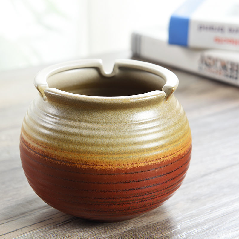 색상 4 도자기 레드 재떨이