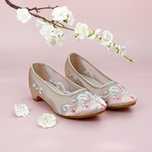 B 51520 Ethnic Style Embroidered Cloth Shoes ������廨��Ь