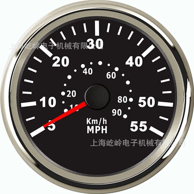 for Boat Modification, automobile instrument - silver-edge-black-bottom-0-55mph