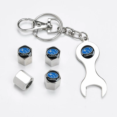 Other Automotive Exterior Supplies personalized valve cap anti-deflation - subaru-silver-wrench-4-pack