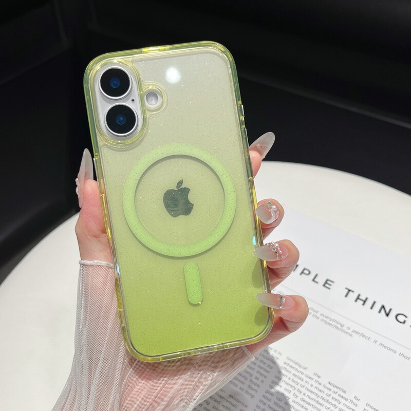 适用iphone17Promax手机壳星耀闪粉苹果17Magnetic磁吸壳金属按键|undefined