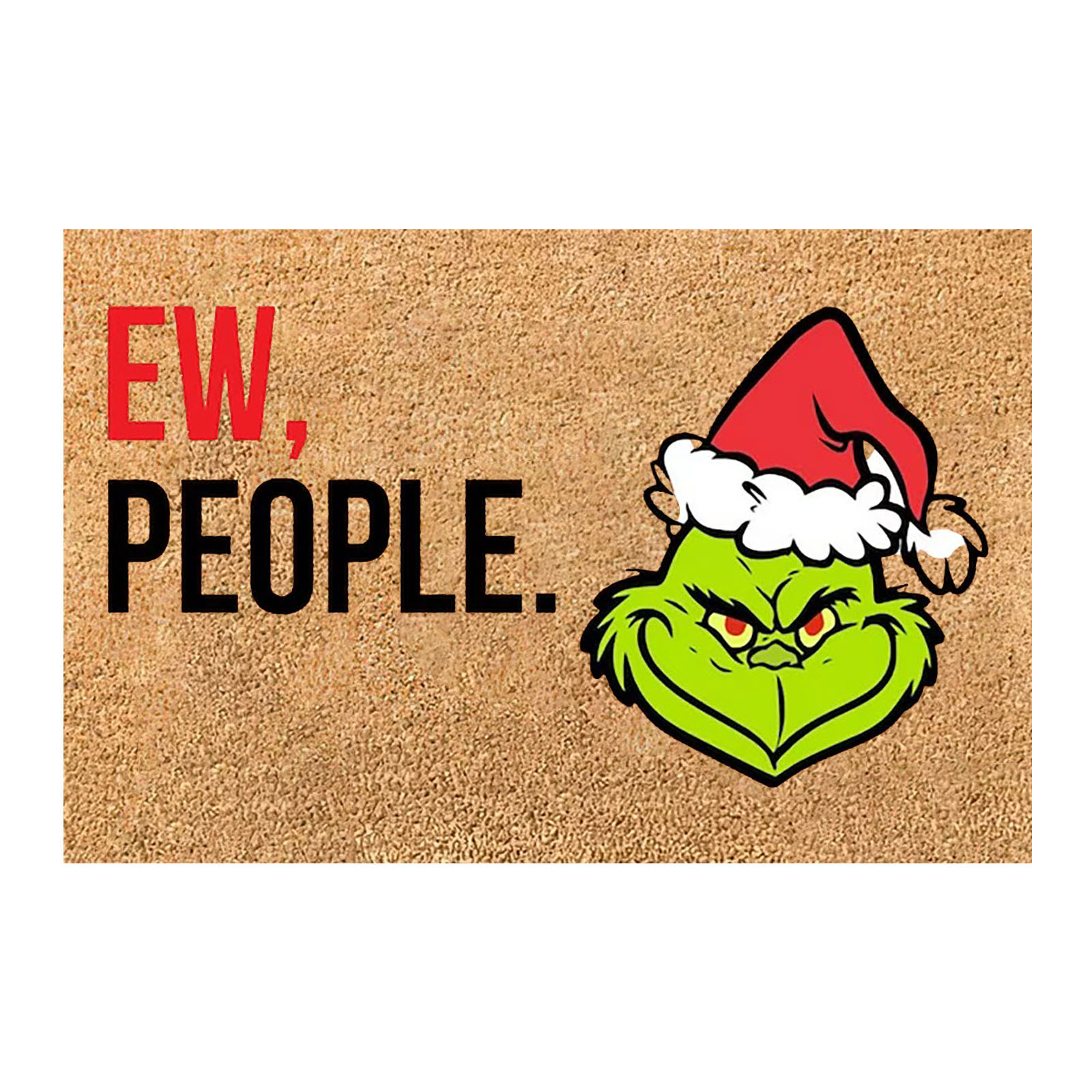 En stock Grinch alfombra del piso transfronterizo alfombra de Navidad alfombra de puerta de vacaciones verde payaso alfombra del piso