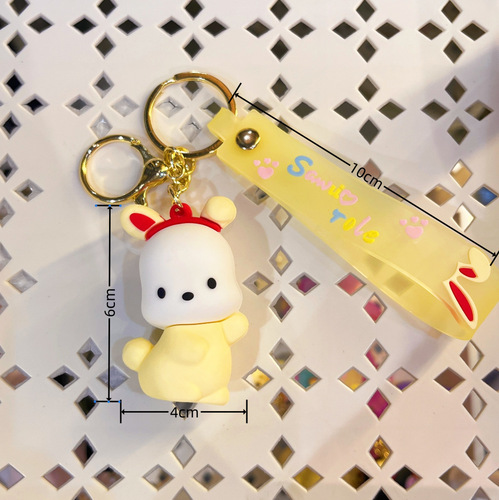Cross-border cartoon Sanrio Kurohime doll keychain car key pendant cute backpack decoration key holder