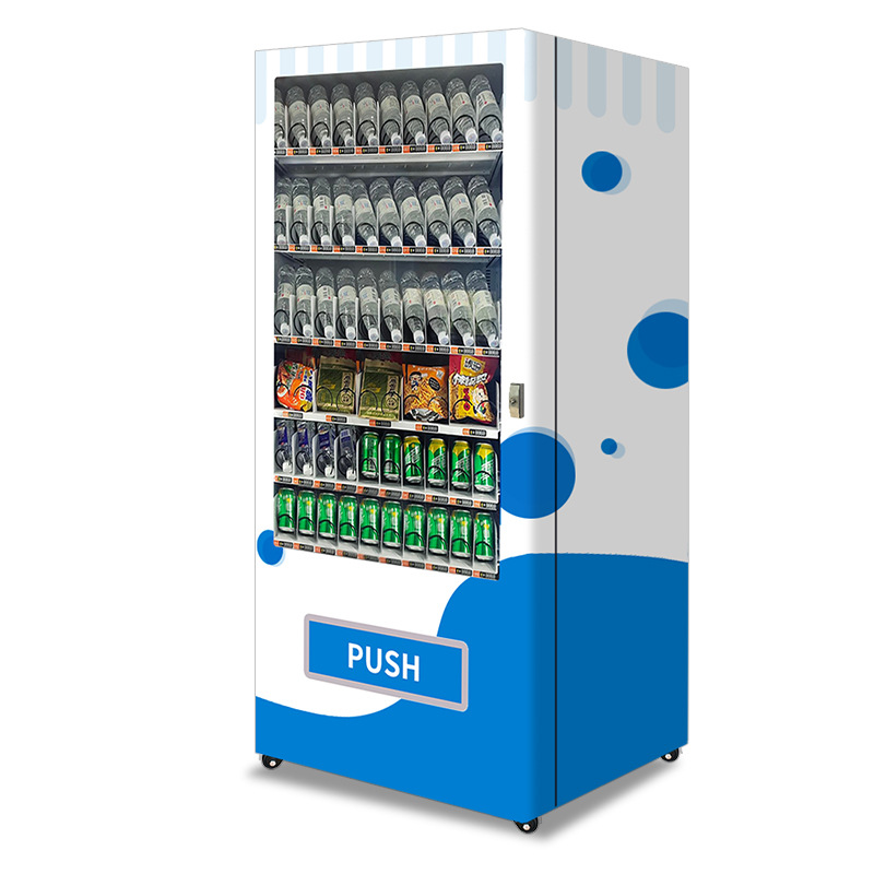 Escanee el código para pagar la máquina expendedora no tripulada, refrigerantes, bebidas, bocadillos, fideos instantáneos, máquina expendedora, máquina expendedora las 24 horas