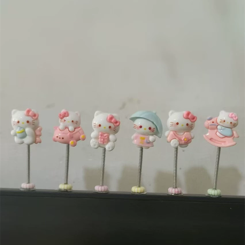Милые аксессуары для автомобиля в виде кота Hello Kitty KT, маленькие украшения для электромобиля, интерьер автомобиля, украшение центральной консоли