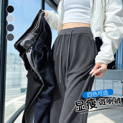 微喇运动裤女秋季2025年新款高腰显瘦马蹄裤休闲小个子喇叭阔腿裤