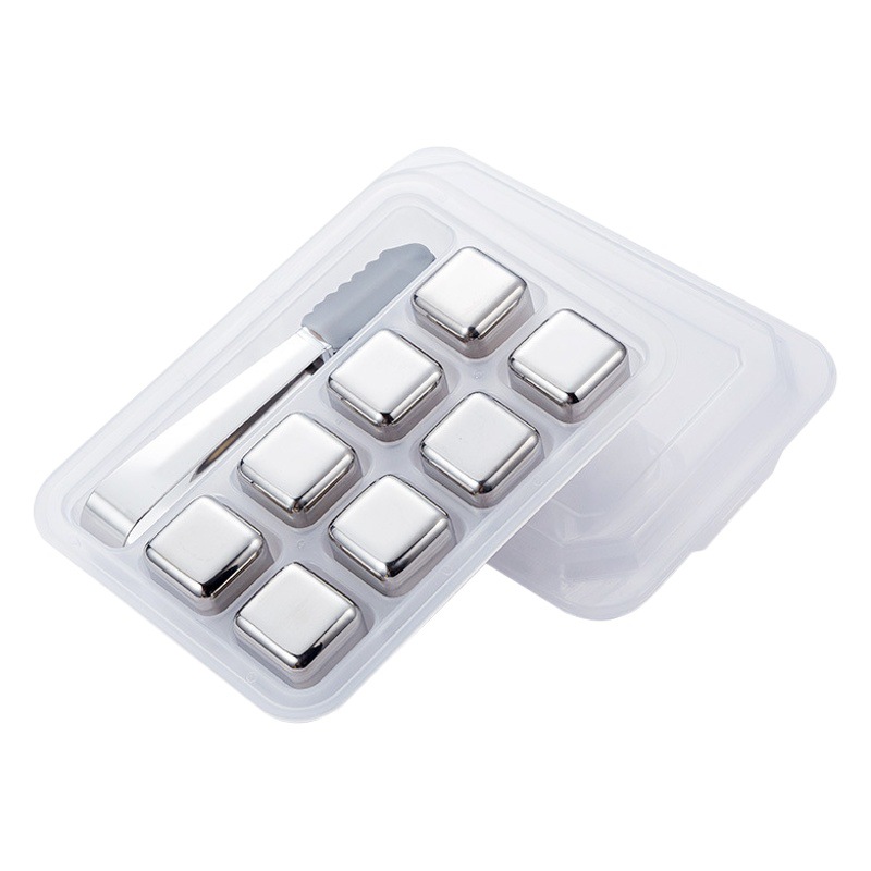 Cubitos de hielo de acero inoxidable 316 partículas de hielo creativas metal reutilizable disfruta de un punto fresco hielo de hockey sobre hielo