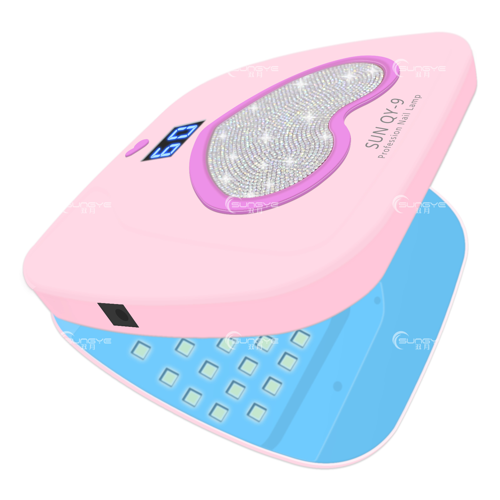 Máquina de fototerapia de manicura de secado rápido de alta potencia 168W sensor de gravedad manos y pies inteligentes disponibles Lámpara de fototerapia de manicura plegable