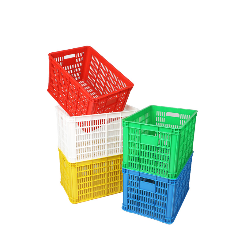 [personalizada] canasta de plástico gruesa canasta de plástico hueco rectangular canasta de frutas canasta de ropa expreso canasta de rotación