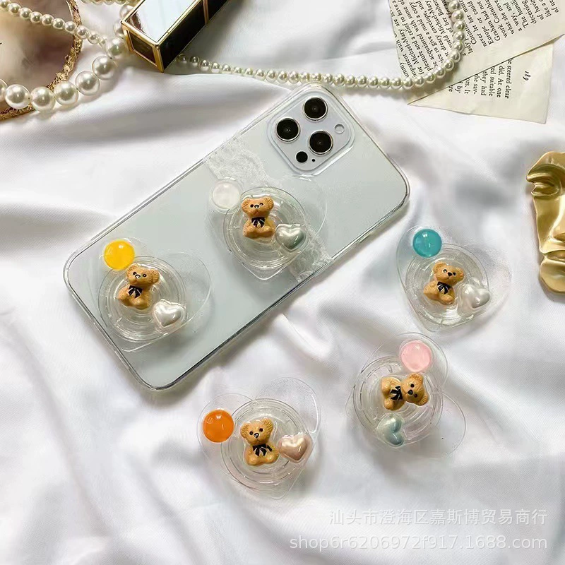 Adjustable Phone Air‑Bag Holder, Acrylic PC+TPU, Compact 40×23×7 mm, 6 g