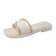 Casual Fashion Flat Slippers Women's Summer Outer Wear One-Word Mops Indoor Non-Slip All-Match Beach Slippers Women's Cross-Border