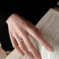 山本银 925 серебро простой стиль бусины и бусины кольца и разные пальцы носить женское нишевое INS стиль кольцо