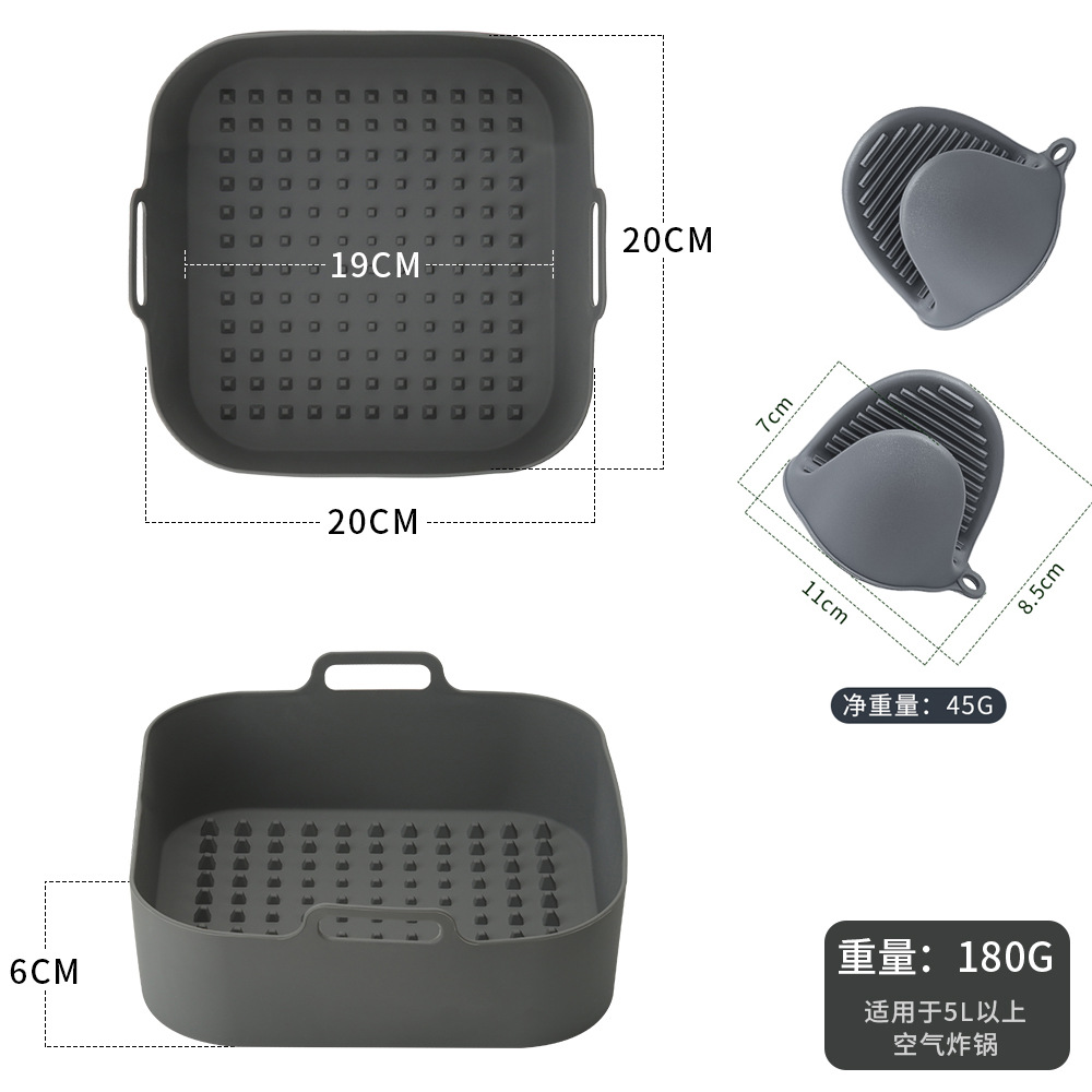 Transfronteriza freidora de aire de silicona sartén para hornear de silicona estera freidora de aire horno especial freidora de aire sartén de silicona