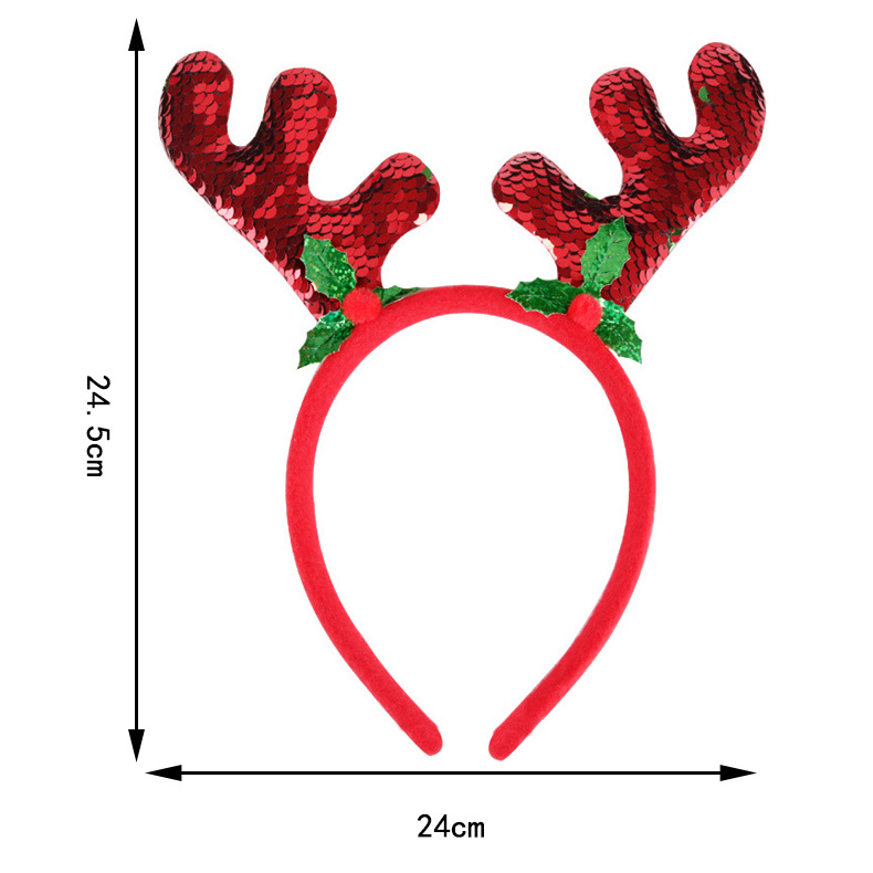 Nuevo cross-border de sequillas de cuerno de ciervo toque de cabello de Navidad vestido de cuerno de ciervo de Navidad