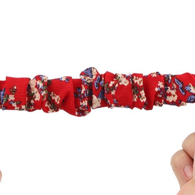 Adecuado para Fitbit Versa3 correa de intestino grueso poliéster elástico tela impresa banda de pelo correa elástica