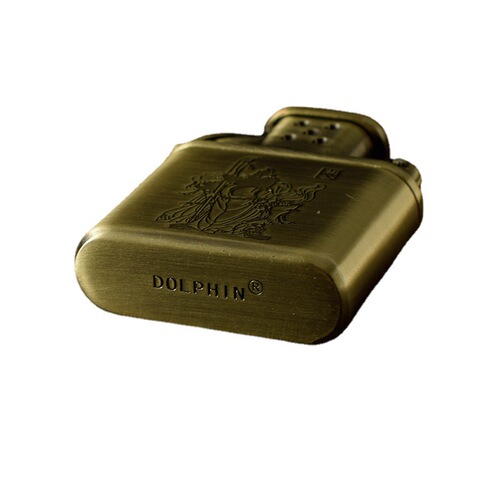 Dolphin kerosene lighter-676 old nine-door Guan Gong pattern kerosene outdoor creative old-fashioned metal lighter