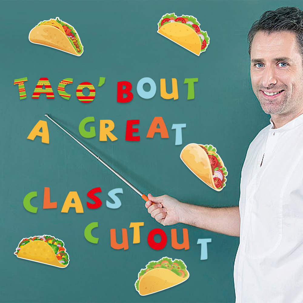 Transfronterizo 5 de mayo decoración festiva decoración de sala de aula pizarra periódico pegatinas festivales mexicanas parches de decoración de fiesta