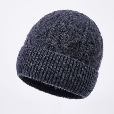 山羊絨帽子男士中老年冬季防寒保暖防風護耳針織套頭毛線帽包頭帽