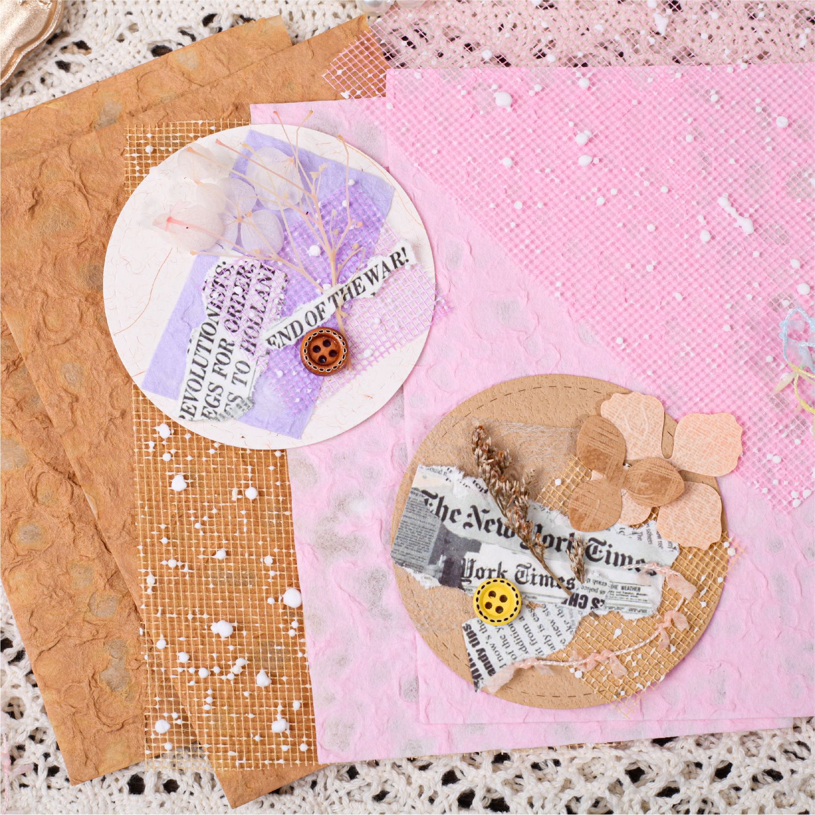 Retro Story Paquete de material mixto Serie de sueños flotantes Cuentas manuales para estudiantes Diy Papel de material de base de paisajismo