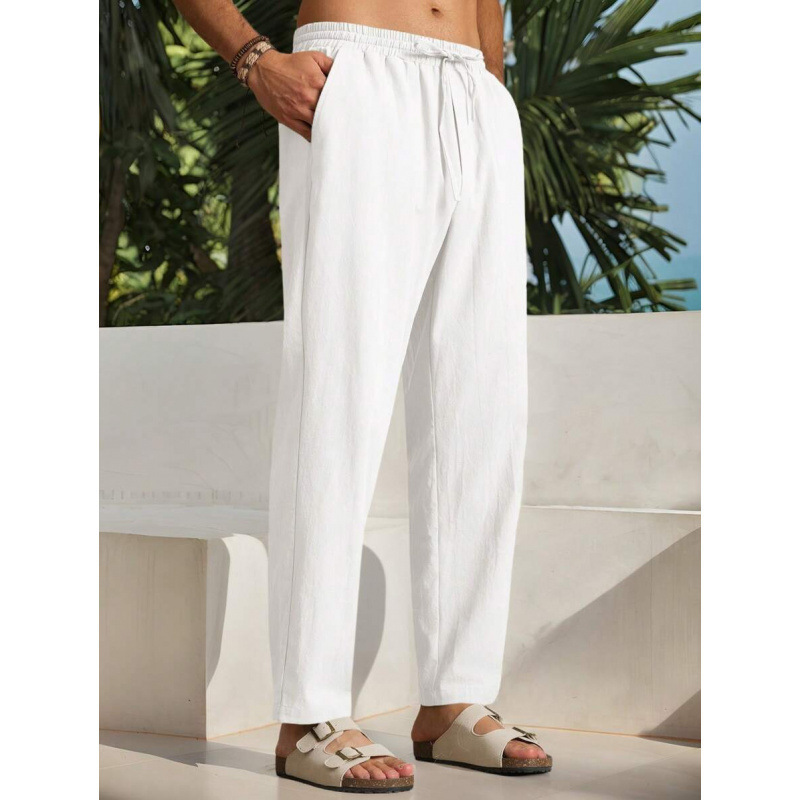 E 99308 Linen Loose Sport Pants Cross-Border Foreign Trade