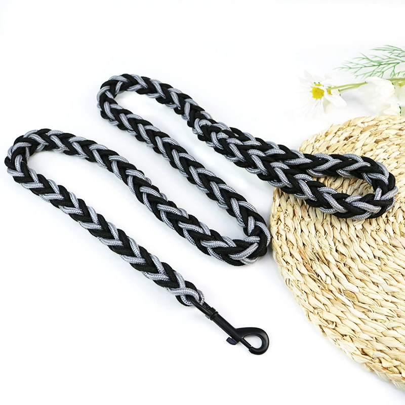 Поводок для собак (JINJIA) 8-нитевой косичка из верёвки, длина 1,3 м × 5 см, прочный для средних и крупных собак