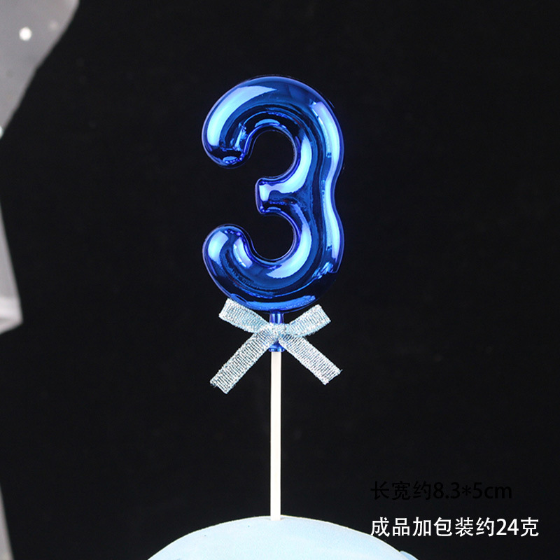 Decoración digital para pasteles 0-9, 3D oro/rosa, inserto para cumpleaños – Mayorista de Yiwu image 26