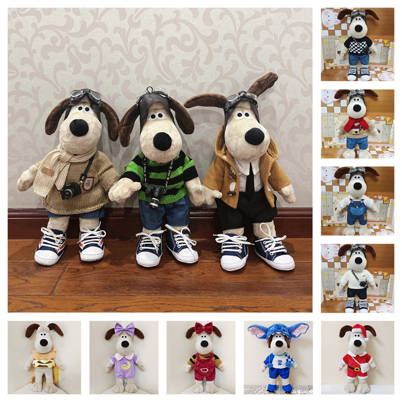 (excluding dog) in stock 42cm head dog doll clothing accessories sweater pilot suit strap pants scarf