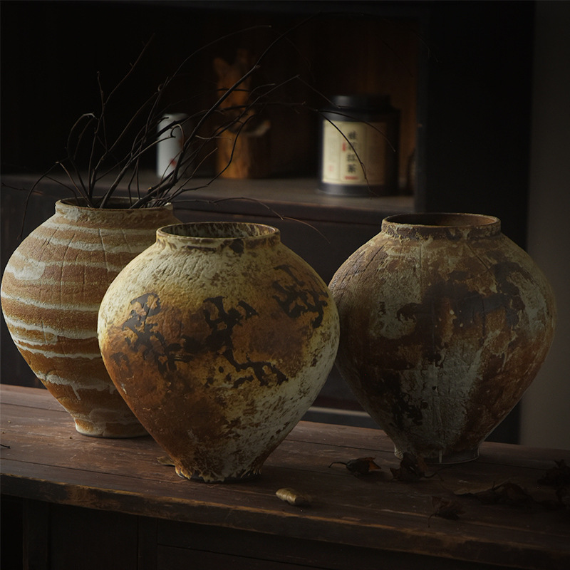 Wabi-sabi Style Ceramic Flower Pot Pottery Pot Zen Bottle Can Be Hydroponic Handmade Pottery Stoneware Flower Pot Dry Flower Flower Arrangement Ornaments Wabi-sabi Style Ceramic Flower Pot Pottery Pot Zen Bottle Can Be Hydroponic Handmade Pottery Stoneware Flower Pot Dry Flower Flower Arrangement Ornaments