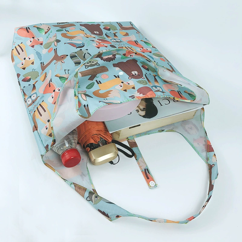 Cartoon handheld foldable shopping bag, Korean style, wholesale