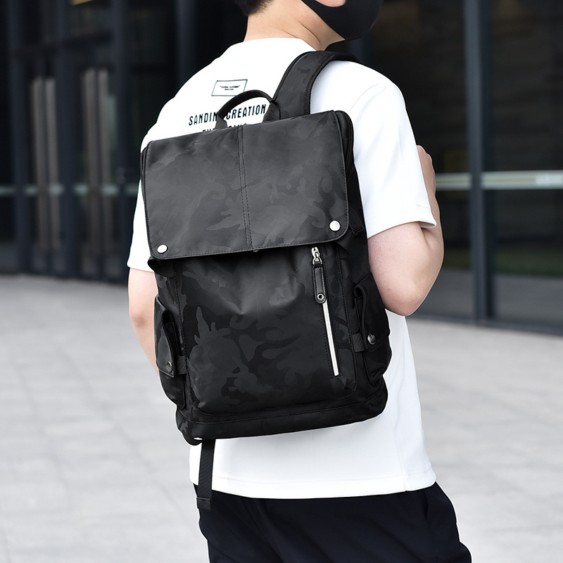 New Backpack Fashion Backpack Men's Business Men's Computer Bag Large Capacity Junior High School Students College Students Schoolbag Men