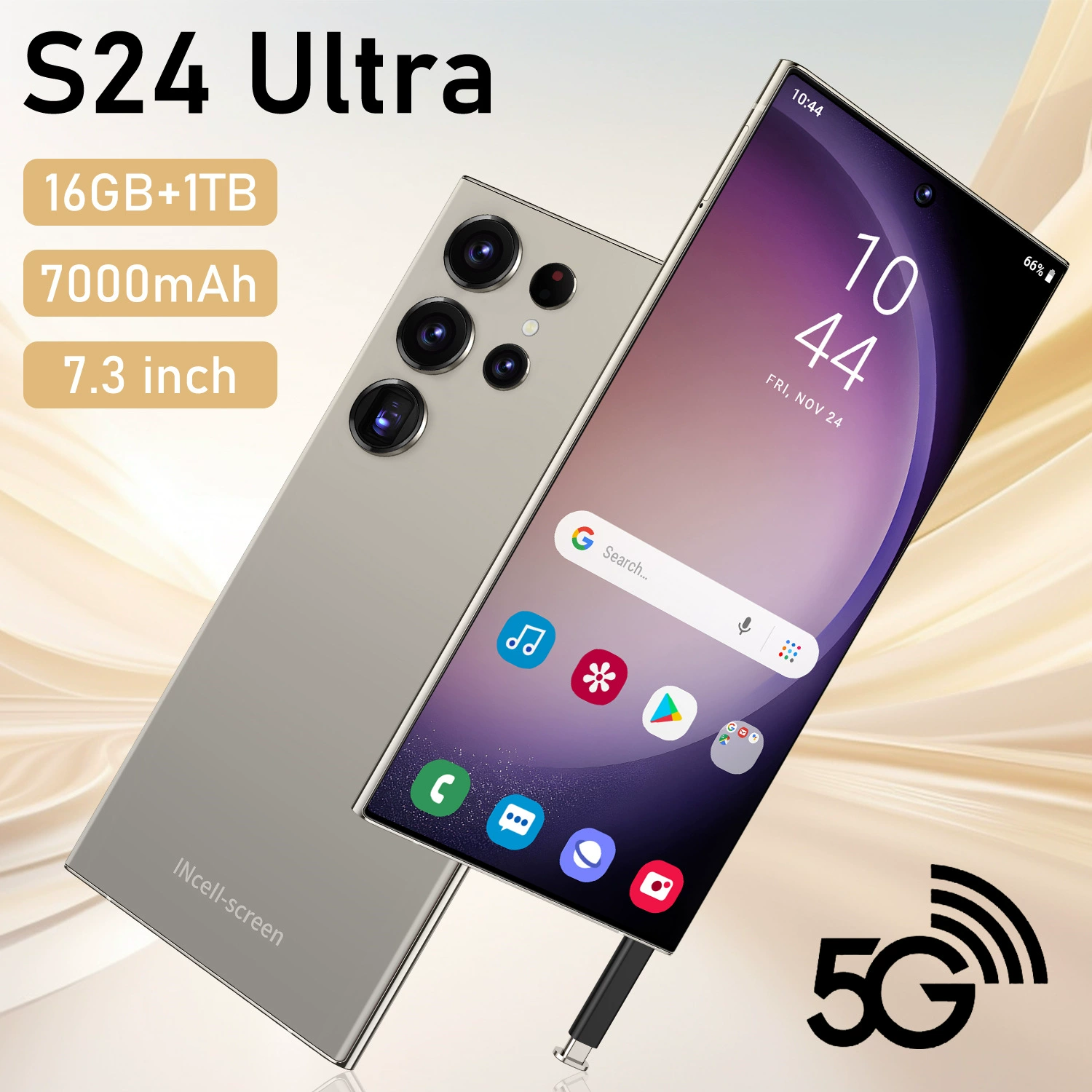 Новый S24ULTRA смартфон с большим 7.3-дюймовым экраном кросс-границ 16+1T Android телефон в наличии (взрывная модель)