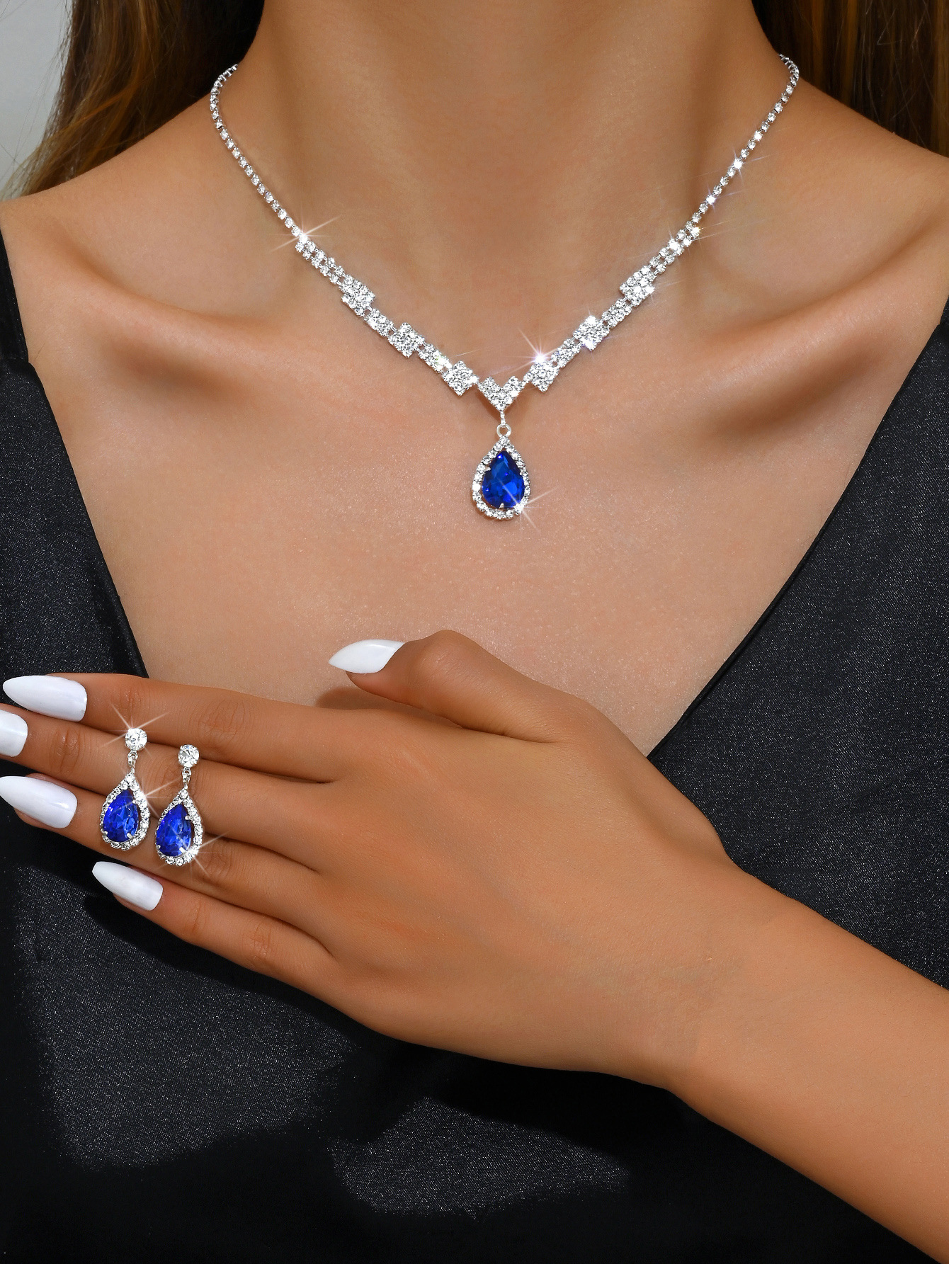 Directo de fábrica por lotes moda fotografía la boda accesorios pendientes collar pulsera traje combinación múltiples opciones