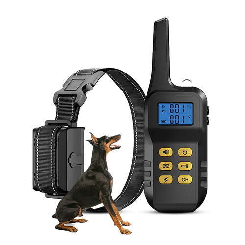 Pet Smart Anti-Barking Collar with Remote Control, Electric Training Collar, Waterproof for Dogs, 1000m Distance Training Device