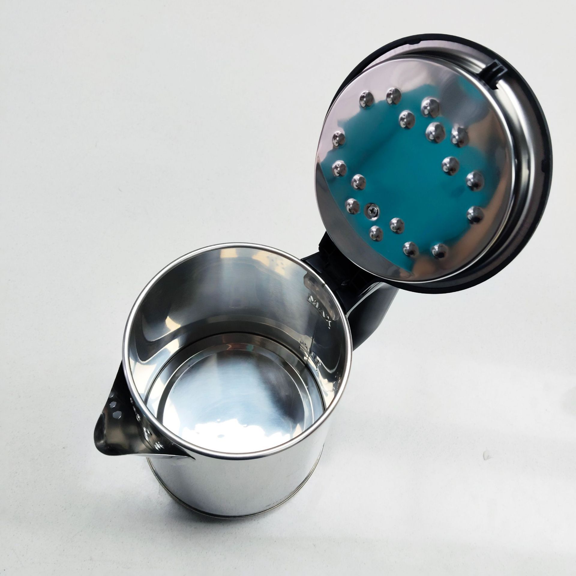 SILVER LOVE hervidor eléctrico de acero inoxidable 1.8L hervidor eléctrico de agua caliente