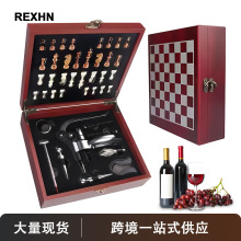 跨境红酒开瓶器礼盒套装  家用多功能不锈钢开瓶器高档酒具木盒套