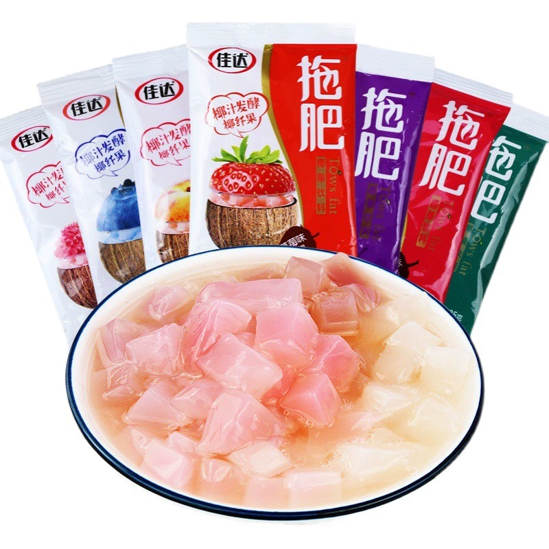 Jiada Fat, 35 г, маленькая сумка, детские ностальгические закуски, кокосовое желе, напиток, жирные детские закуски