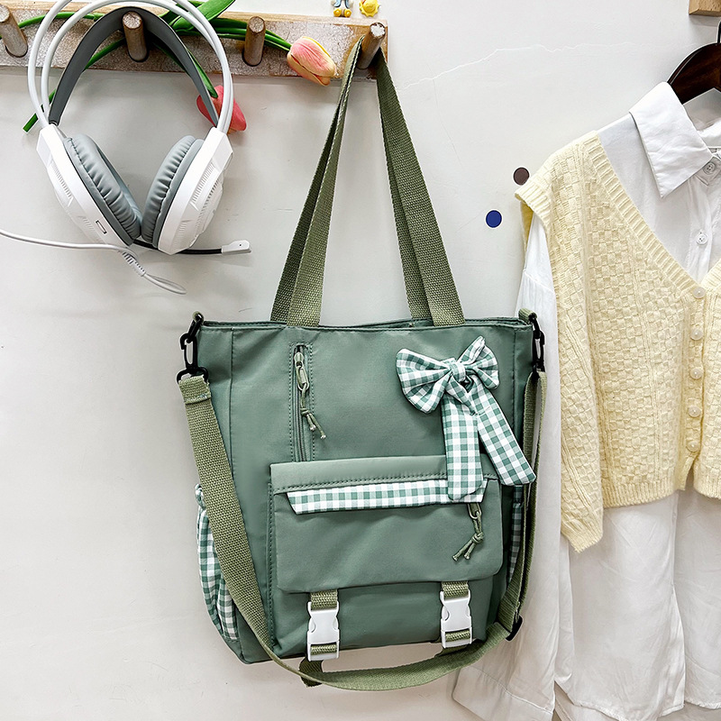 2024 nueva bolsa de hombro de gran capacidad de niña suave bolsas de mano estudiantes de clase bolsa de viaje bolsa de mano