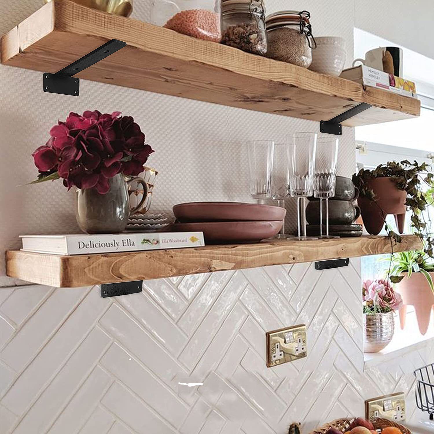 Transfronterizo de hierro dedicado soporte de pared de triángulo estante de almacenamiento de pared colgante de partición soporte pesado estante