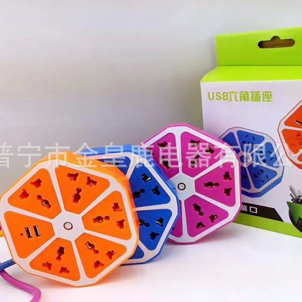Fruta Limón socket USB color multi-función socket Venezuela México Brasil Perú hexagonal socket