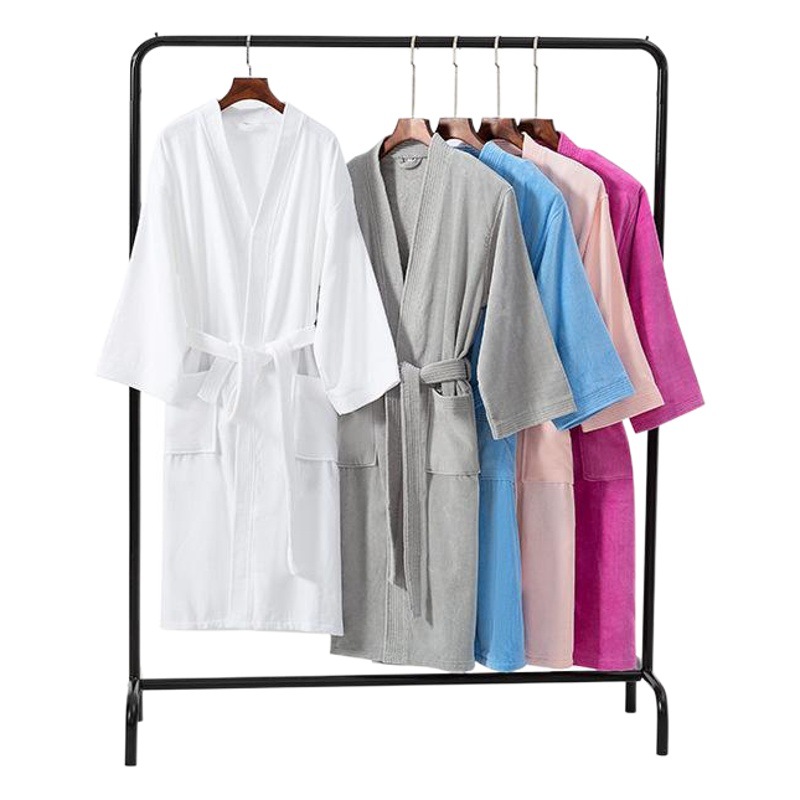 Five-star Hotel Bathrobe Men's and Women's Cotton Nightgown Hotel Four Seasons Bathrobe Couple's Long B & B Absorbent Quick-drying