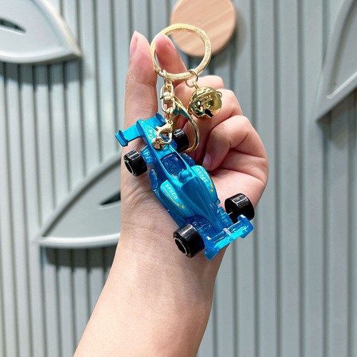 Creative Transparent Alloy Equation Car Keychain Mini Racing Toy Model Keychain Small Pendant Gift Wholesale