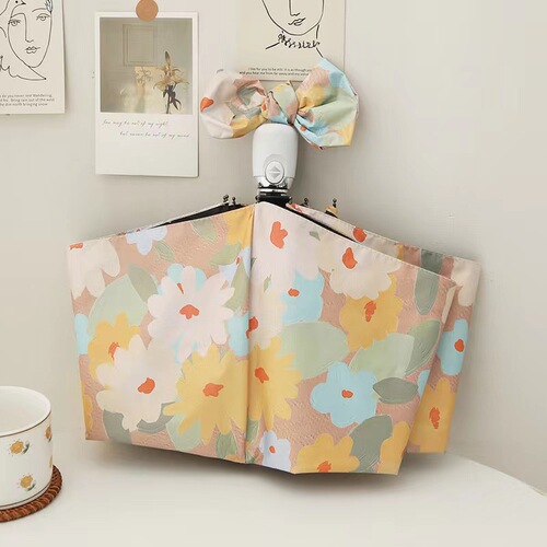 Japanese Daisy fully automatic umbrella female folding vinyl sun umbrella sun protection UV student sunny umbrella