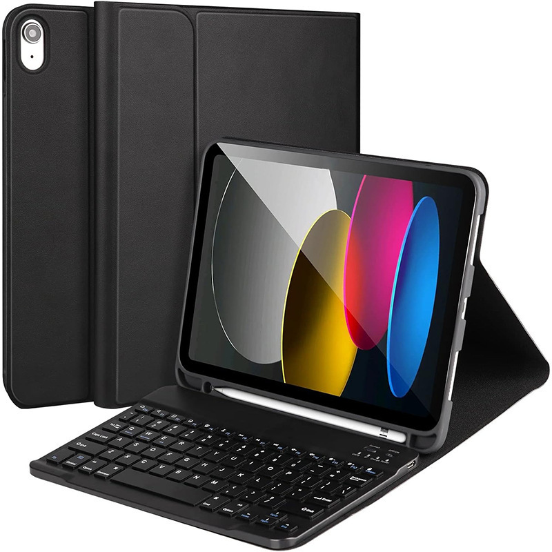 适用iPad第10代10.9寸2022年A2757/A2777蓝牙键盘笔槽保护套A2696|undefined