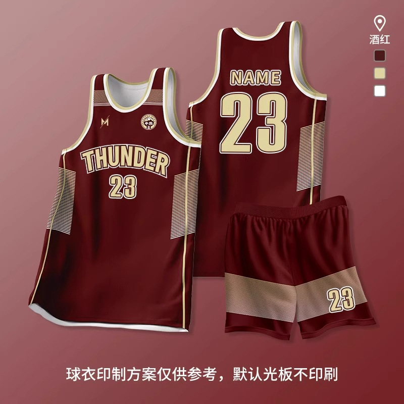 团购大学生美规运动篮球服套装  学校比赛训练速干复古美式篮球衣|undefined