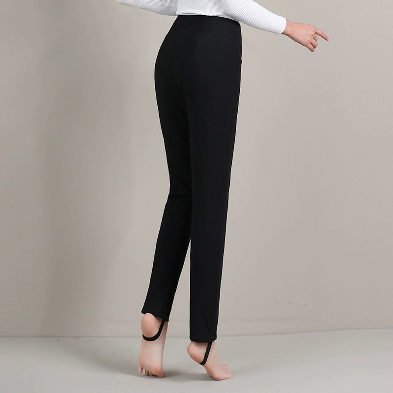Теплые бархатные зимние брюки с пухом, высокий пояс, slim fit, гусиное перо