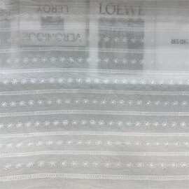 新品横条上新打孔镂空绣花布 9088棉布棉线水溶刺绣纯棉现货面料